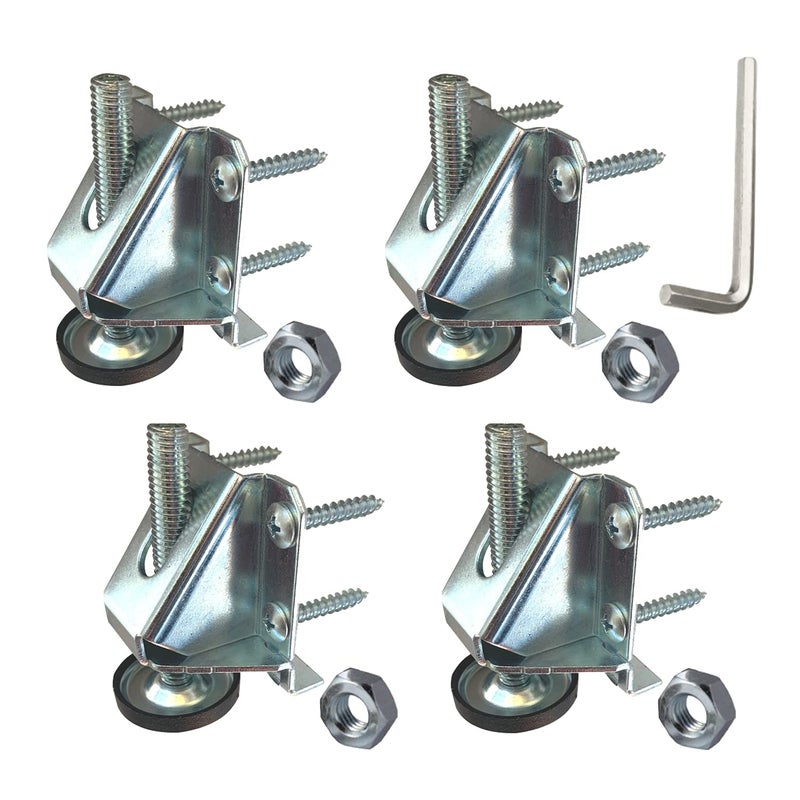 Desunia Heavy Duty Leveler Legs w/Lock Nuts - Leveling Feet for Furniture, Cabinets, & Workbench | 1 Pack (4 Legs Total) - Image 1
